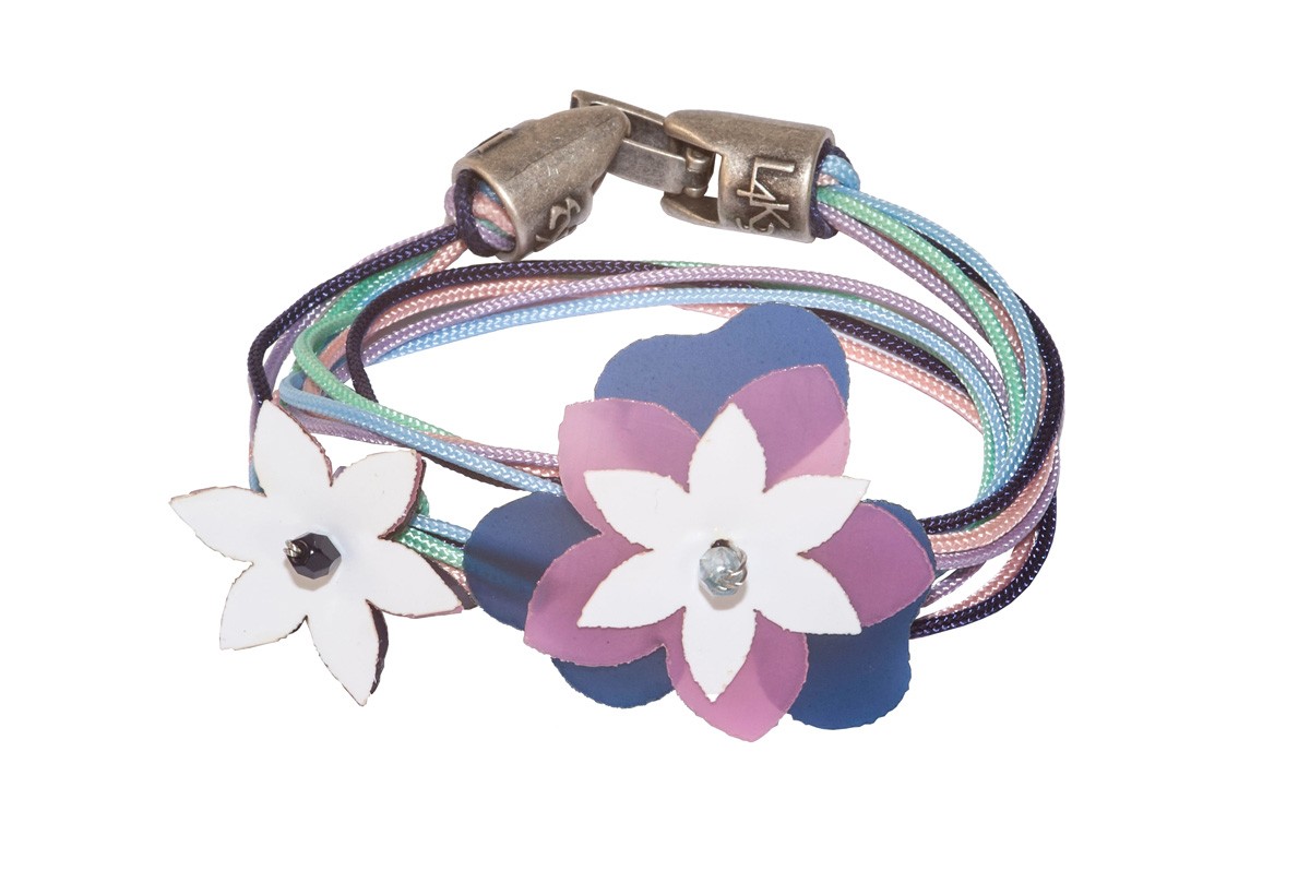 Bracciale KURDì FIORI 02-AZZURRO