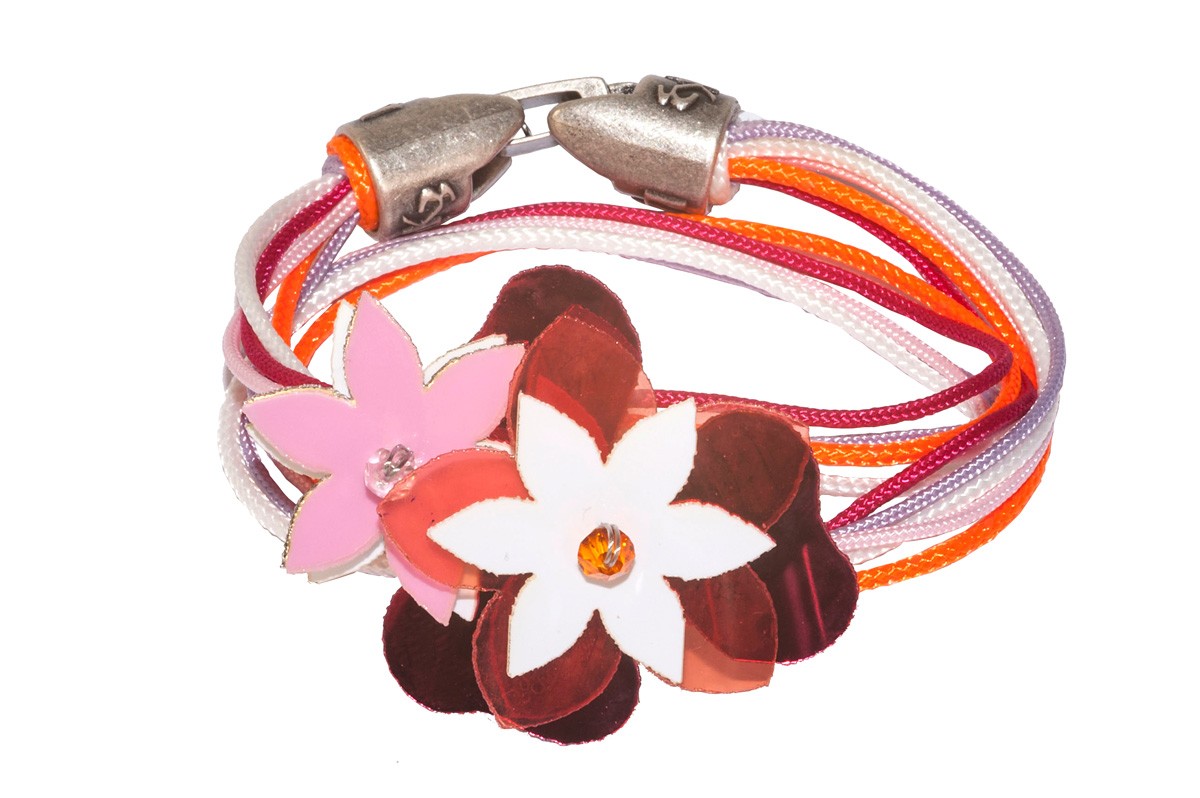 Bracciale KURDì FIORI 04- ARANCIO