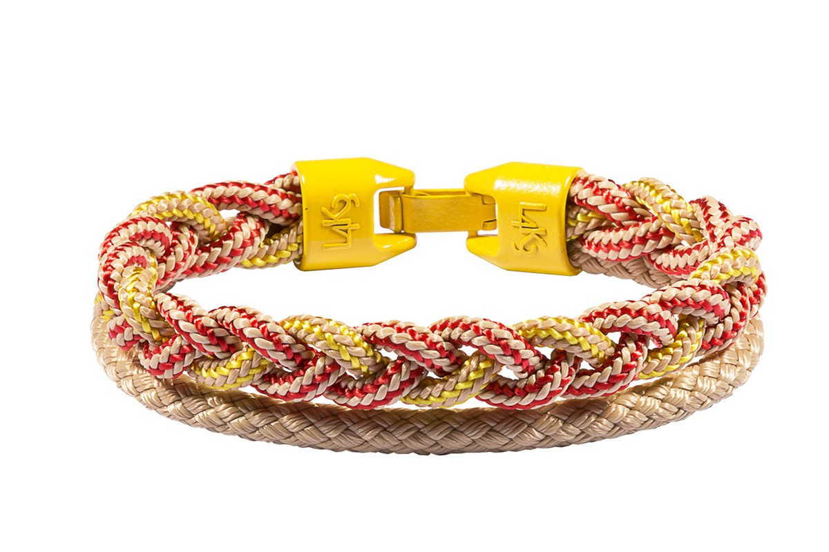 Bracciale CANAPINO 02-GIALLO ROSSO