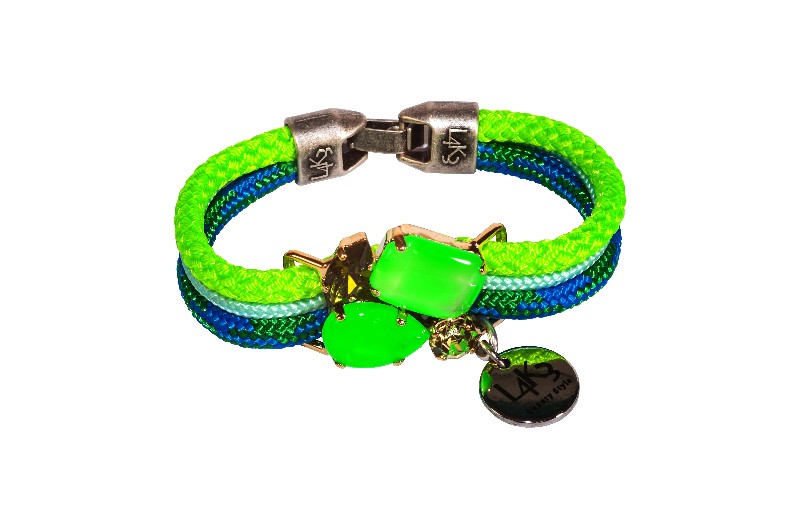 Bracciale in corda L4k3, CRISTAL FLORENCE VERDE