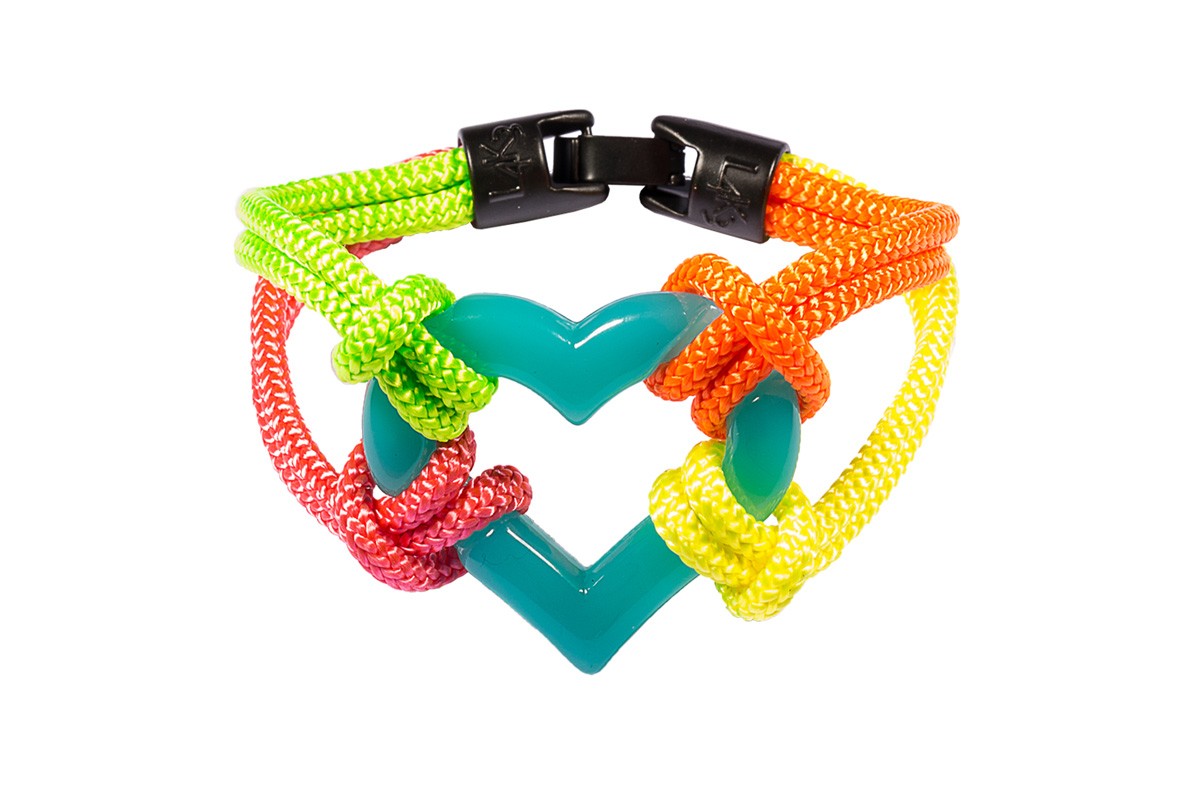 Bracciale CUORI E CORDE 05-AZZURRO