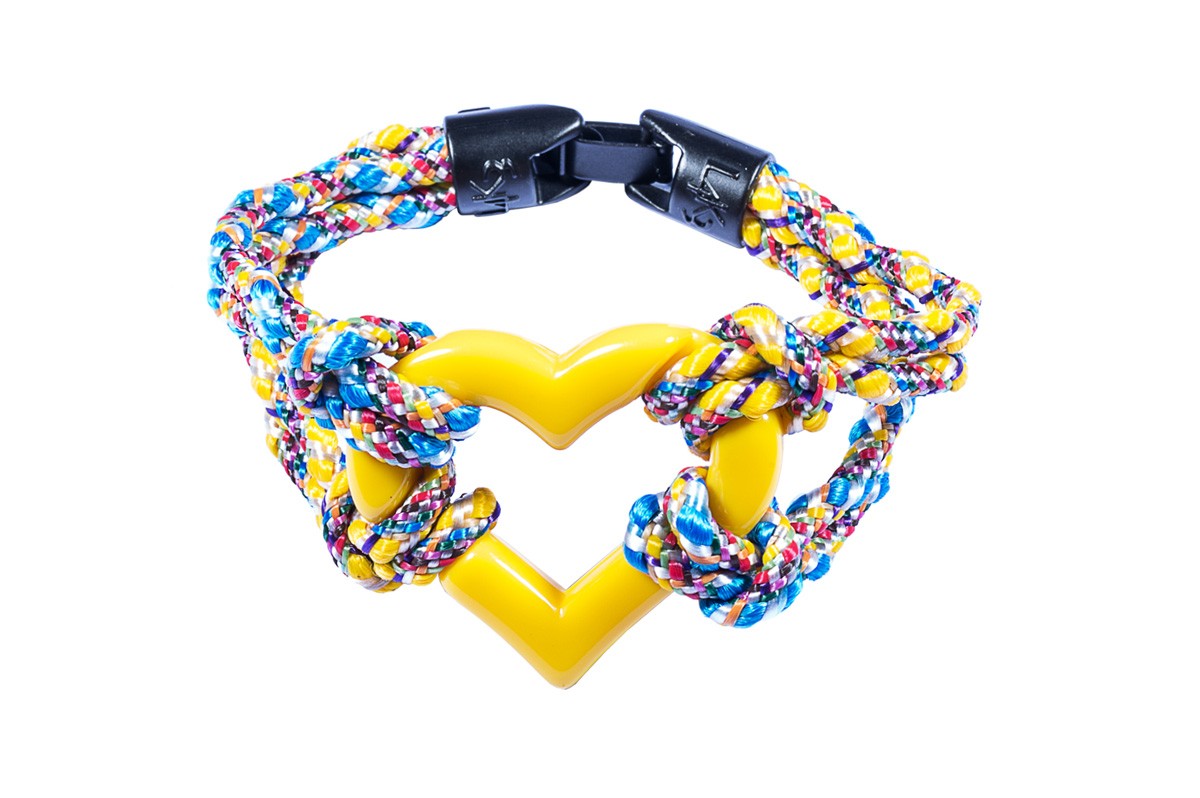 Bracciale CUORI E CORDE 03-GIALLO