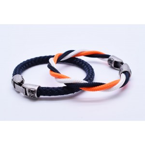 MUST 06 - Bianco - Arancio Fluo - Blue Navy / Blue Navy 