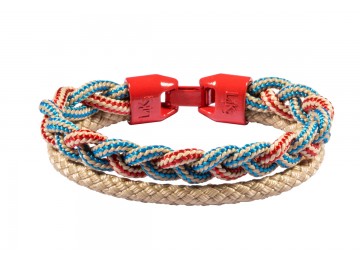 Bracciale CANAPINO 04-AZZURRO ROSSO