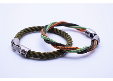 KING 03 - Verde Military - VM righe Arancio Fl - VM righe Canapa