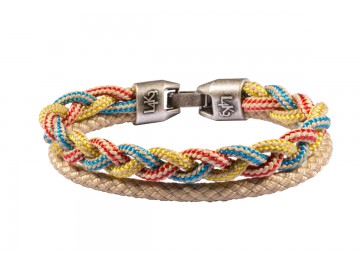 Bracciale CANAPINO 01-AZZURRO GIALLO ROSSO