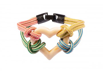 Bracciale CUORI E CORDE 02-AVORIO