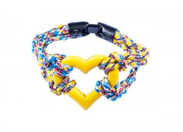 Bracciale CUORI E CORDE 03-GIALLO